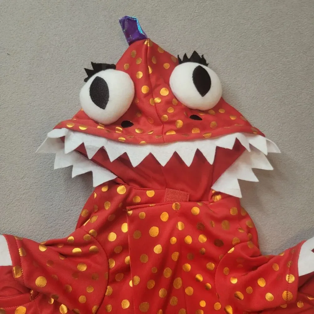 Martha Stewart Red Dragon Monster Costume Jacket For Pets Dog Sz L